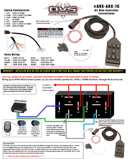 AVS CLEAR 7-SWITCH SERIES (ROCKER) - FREE SHIPPING
